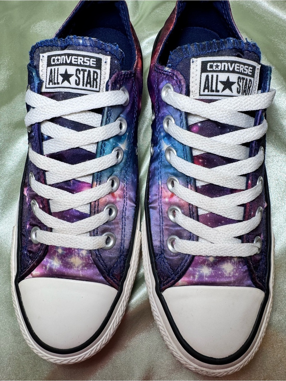 Converse Galaxy Print All Star Low Top Sneakers - Purple/Blue size 7